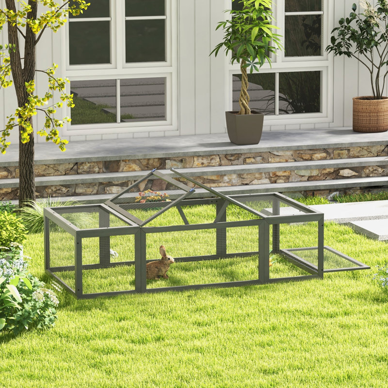 Grand refuge pour lapin en bois PawHut