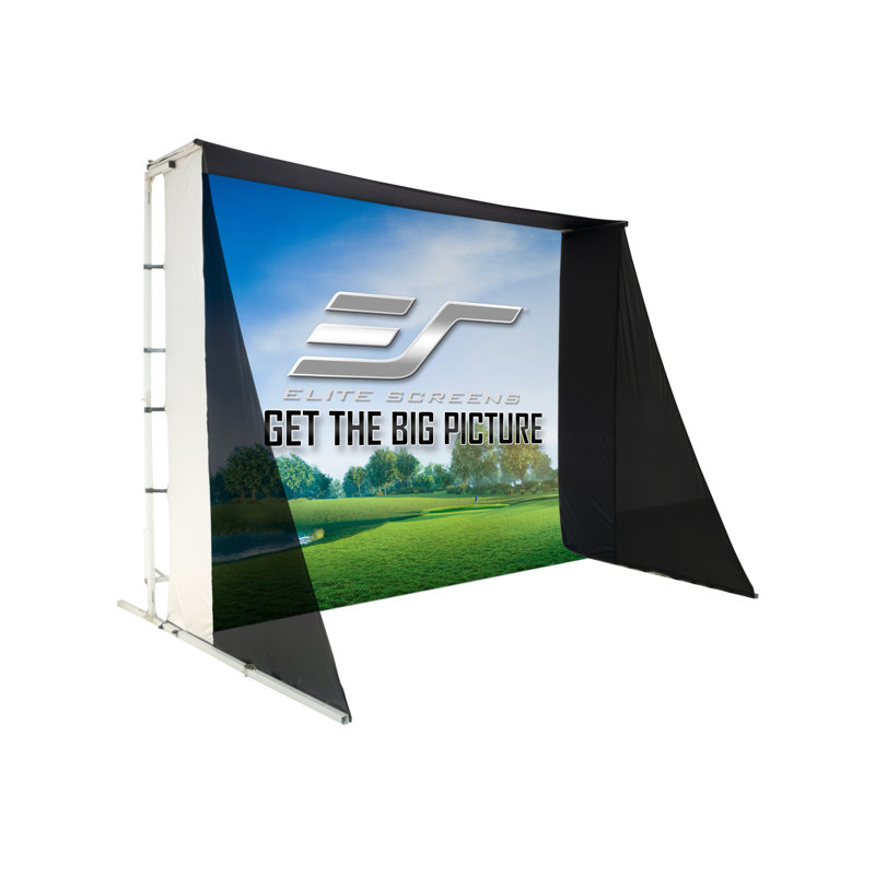 Écran de projection de golf portable blanc 98,4 po x 119,5 po ImpactWhite
