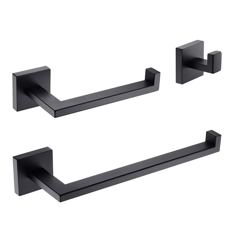 Bathroom Hardware Set, Matte Black
