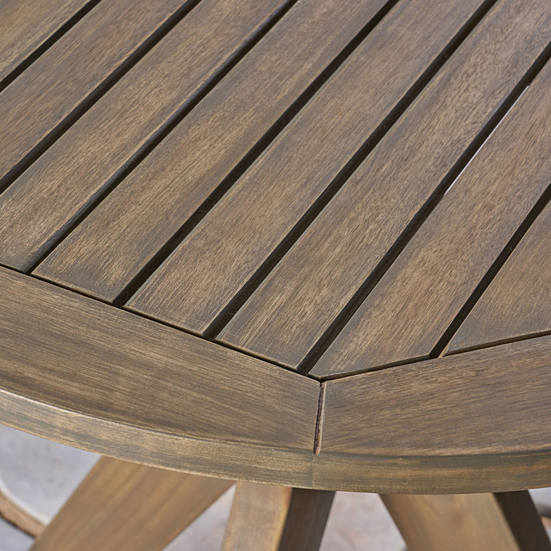 Acacia Wood Coffee Table, Gray