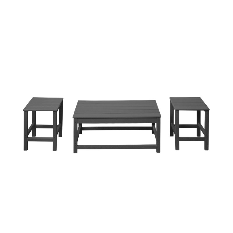 Laguna 3-Piece Patio Table Set, Gray