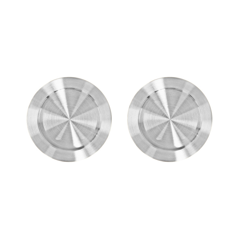 Quincaillerie de porte avec passe-tringle - Passage avec poignée, Acier inoxydable satiné