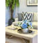 Hydrangeas, Viburnum and Astilbe Arranged in Ceramic Vase