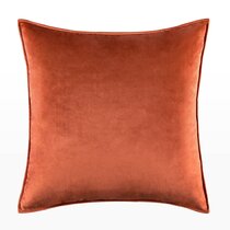 Small Plain Velvet Pillow Cover - Burnt Orange