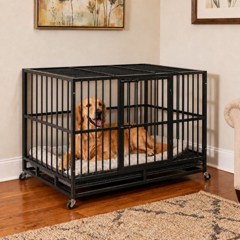 Cage pour chien robuste de 48 pouces pour grands chiens