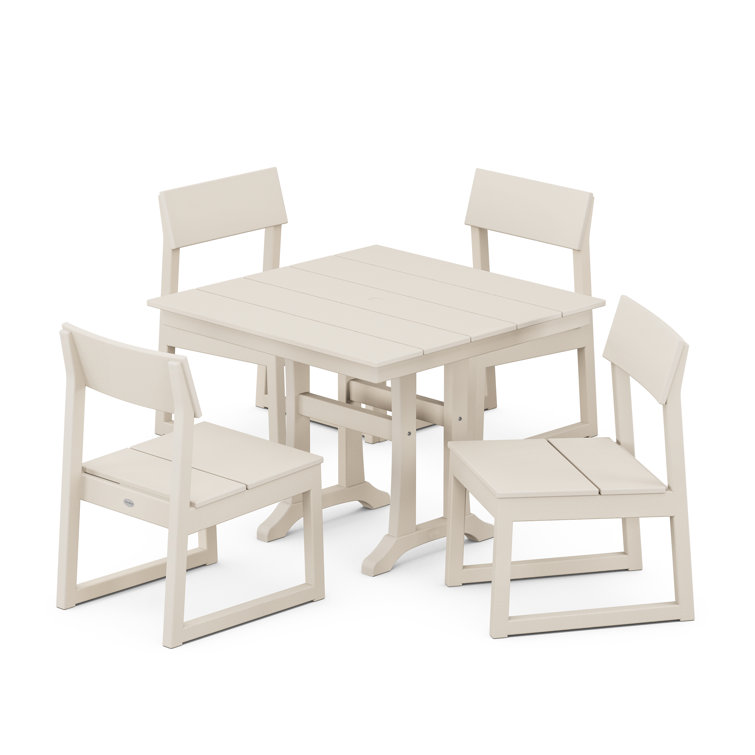 Edge Rectangular 4 - Person 37.63'' Long Dining Set