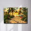 Art mural en verre trempé Tropical Beach Sunset-1619120811