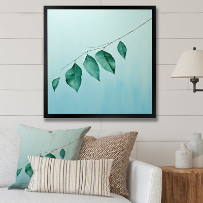Bleu sarcelle Tranquility Leaf Impression I