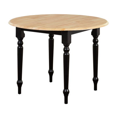 Cecelia Extendable Round Solid Wood Dining Table
