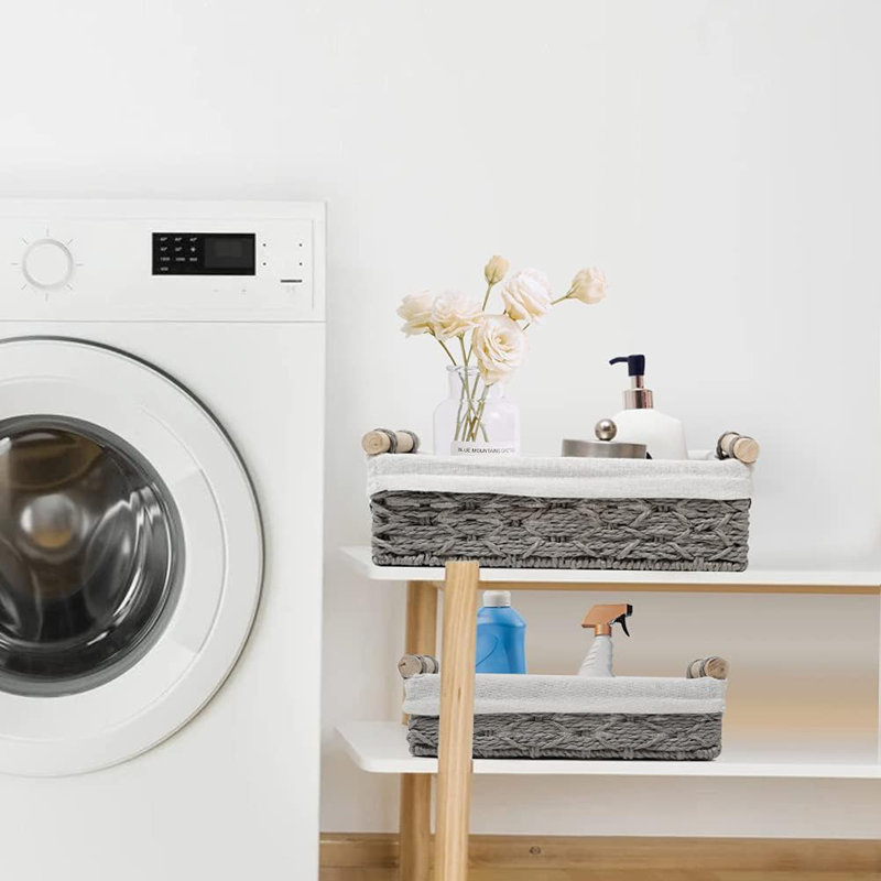 Storage Basket Wicker Baskets For Organizing Storage Bins For Countertop Toilet Paper Storage Basket For Toilet Tank Top