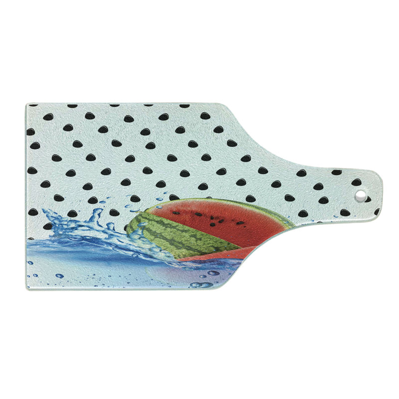 Multicolore planche à découper en verre trempé Ambesonne