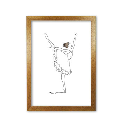 Ballet Dancer Line Drawing - Painting