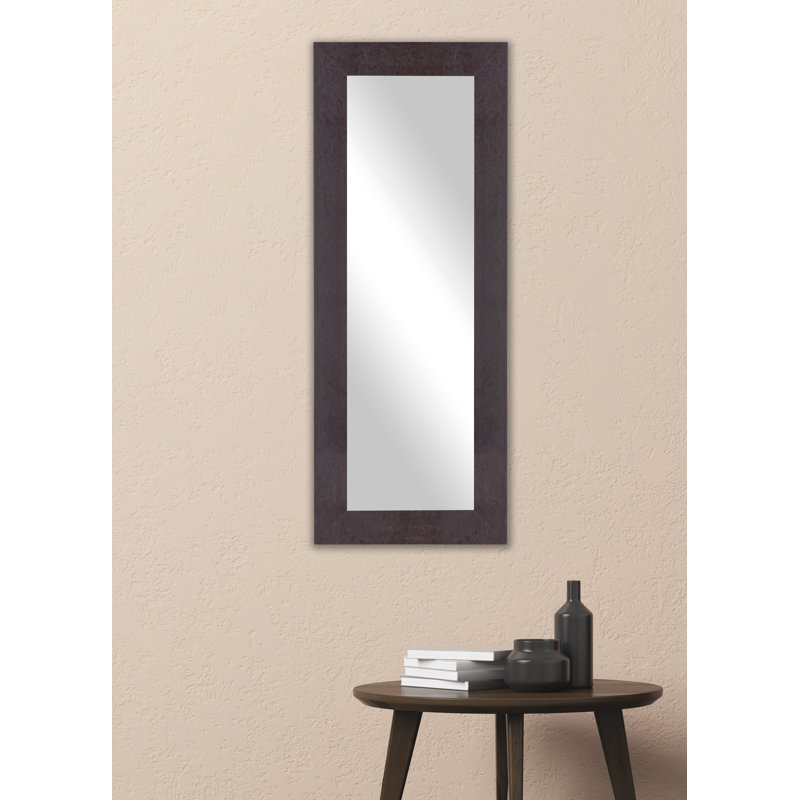 Grand miroir mural Scioli, H 22 po x l 10 po, Brun
