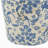 S/2 Blue and White Ceramic Planters with Floral Motif