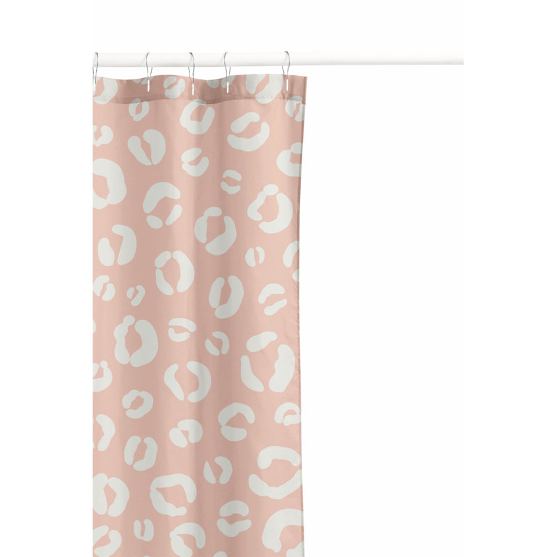 Leopard Play Ultra-Thin Lightweight Shower Curtain, Pink