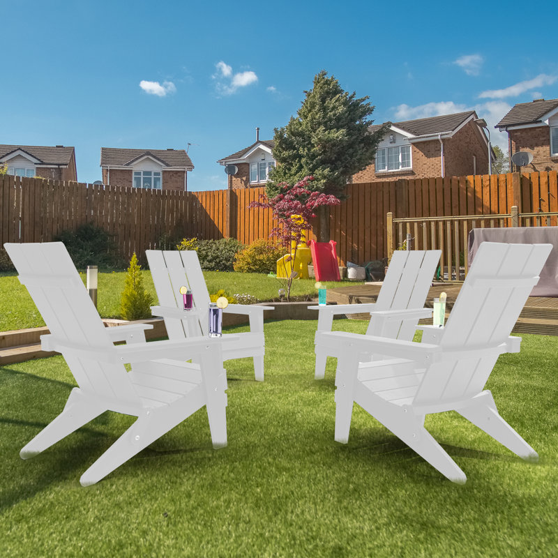 Chaise Adirondack pliante Anya-Louise, Blanc