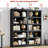 5-Tier Farmhouse Bookcase with Adjustable Shelves, Floor Standing Open Display Storage Rack, Anti-Slip Design-522821314-522821373