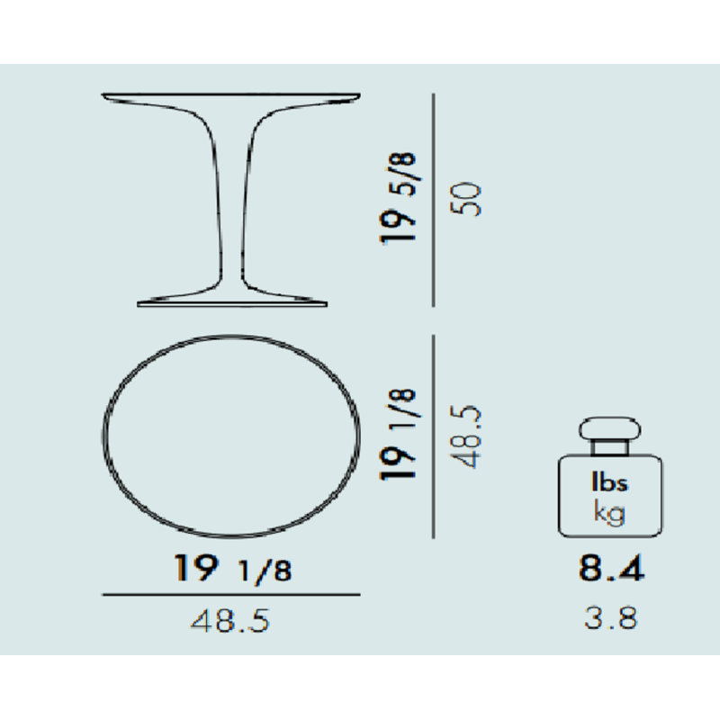 Tip Top End Table, Sketch Print