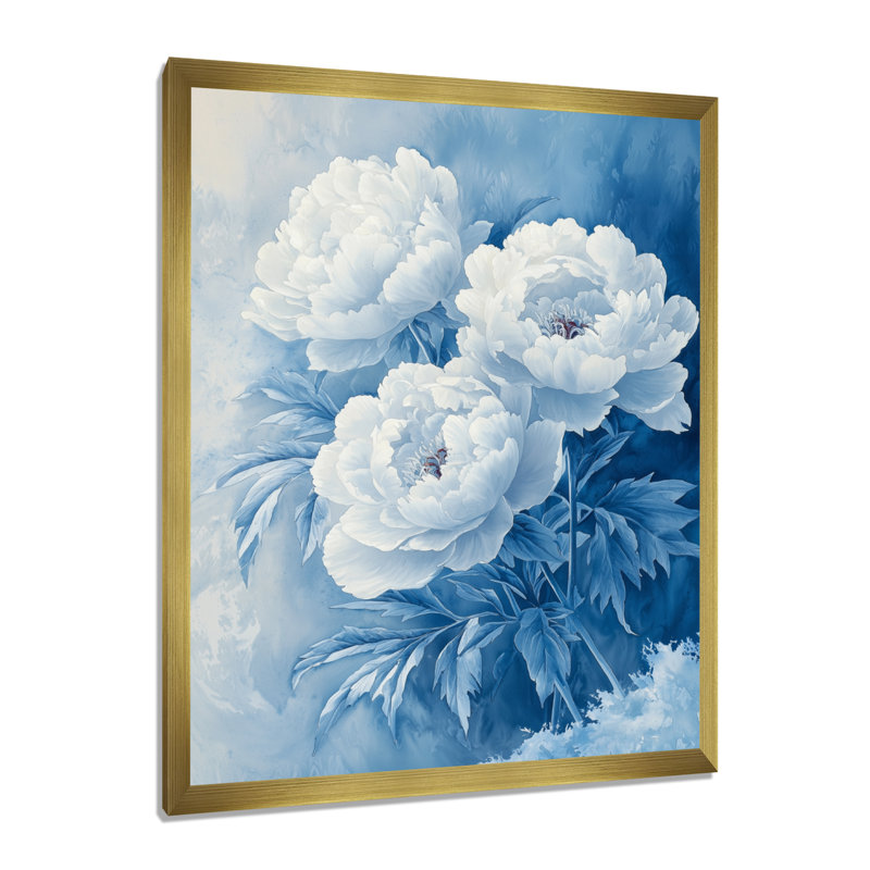 Kinkade - salon d'art mural floral, H 32 po x l 16 po, Reproduction encadrée d'une seule photo, Doré