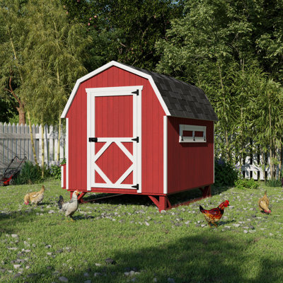 Gambrel Barn Outdoor Wood Chicken Coop