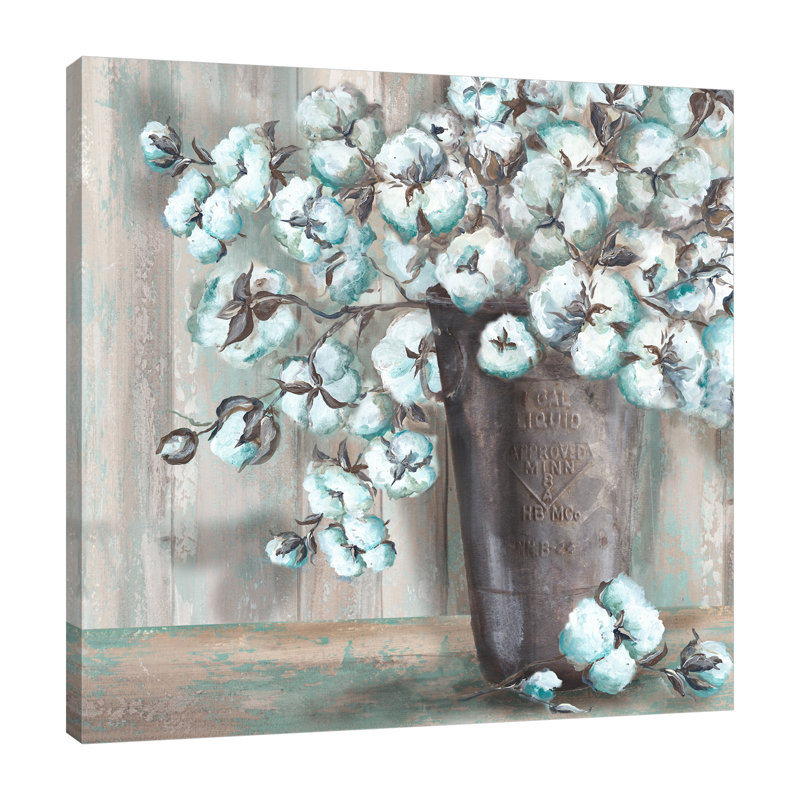 «Farmhouse Cotton II» par Tre Sorelle Studios - reproduction sur toile, H 12 po x l 12 po