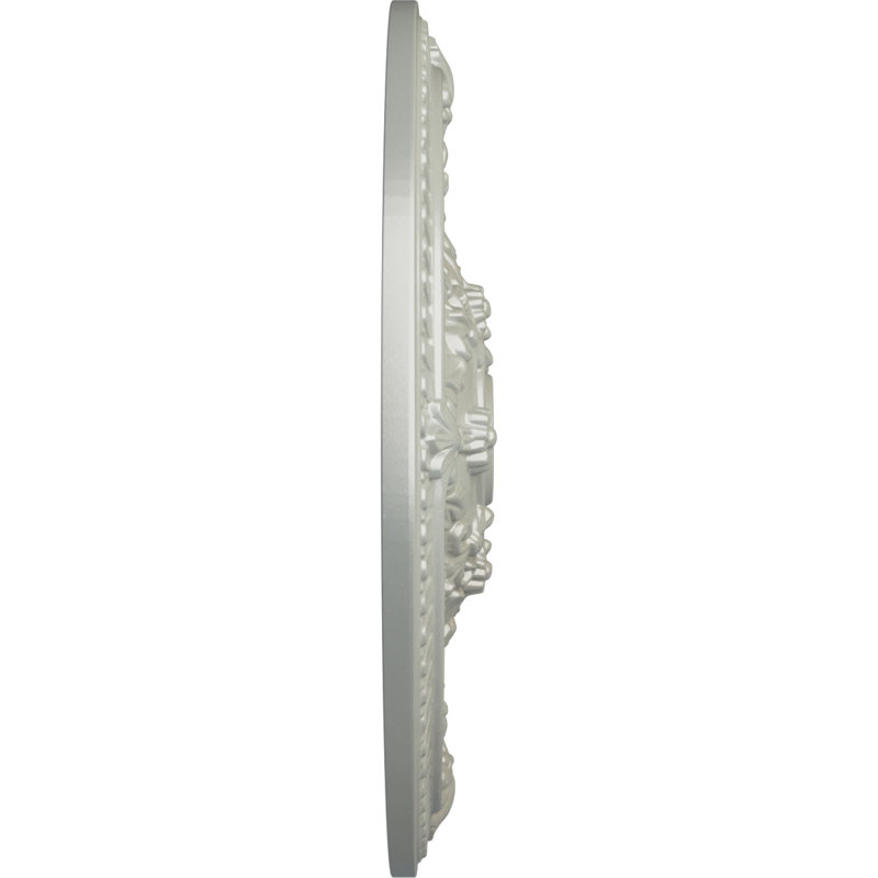 Médaillon de plafond Endurathane feuille, DO de 26 3/4 po x P 3 5/8 po x P 1 1/8 po (convient aux auvents jusqu'à 3 5/8 po), finition hamamélis peinte à la main