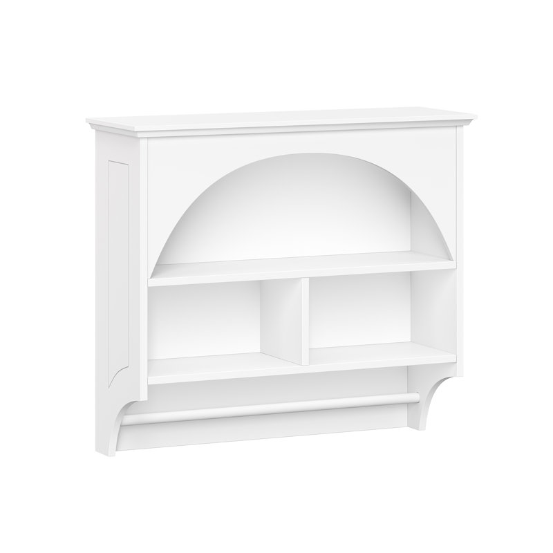  Bristol Wall Shelf With Towel Bar - White