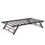 Structure de lit simple pour lit gigogne, lit de jour gigogne avec roulettes verrouillables, plateforme en métal pliable-1213892633