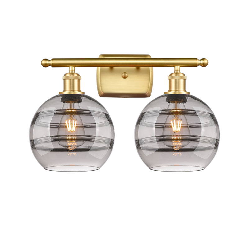 Bienes 2 - Light Dimmable Vanity Light, Light Smoke, Satin Gold