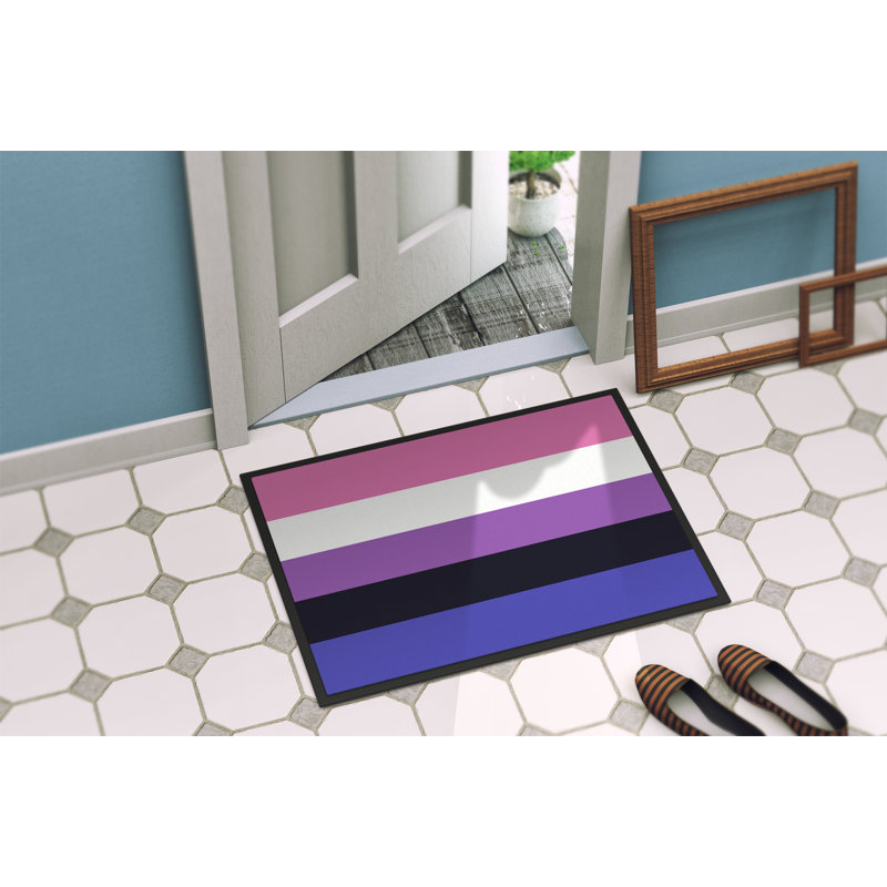 Tapis de porte USA Gay Pride, l 24 po x L 36 po, Fierté genre fluide