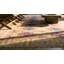 Tapis brun antique en coton Dhurrie