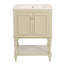 Meuble-lavabo de luxe moderne de 24 po avec lavabo en céramique, meuble de salle de bain avec tablette ouverte et rangement fermé-1750531102
