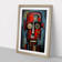 Robot Abstract - Single Picture Frame Print on Wood