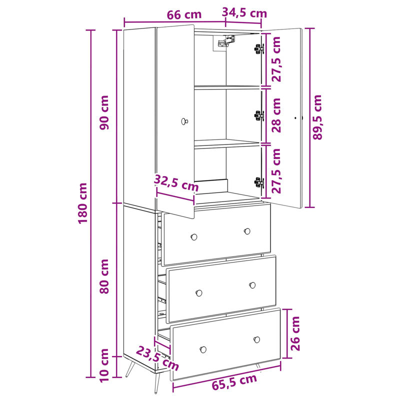  Cabinet Set 2 Pcs Engineered Wood Storage Organizational Unit Office, Black