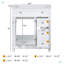 Armoire de meuble-lavabo 30 po sans lavabo