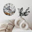 Mountain Peak Scenic Wall Clock Winter Landscape