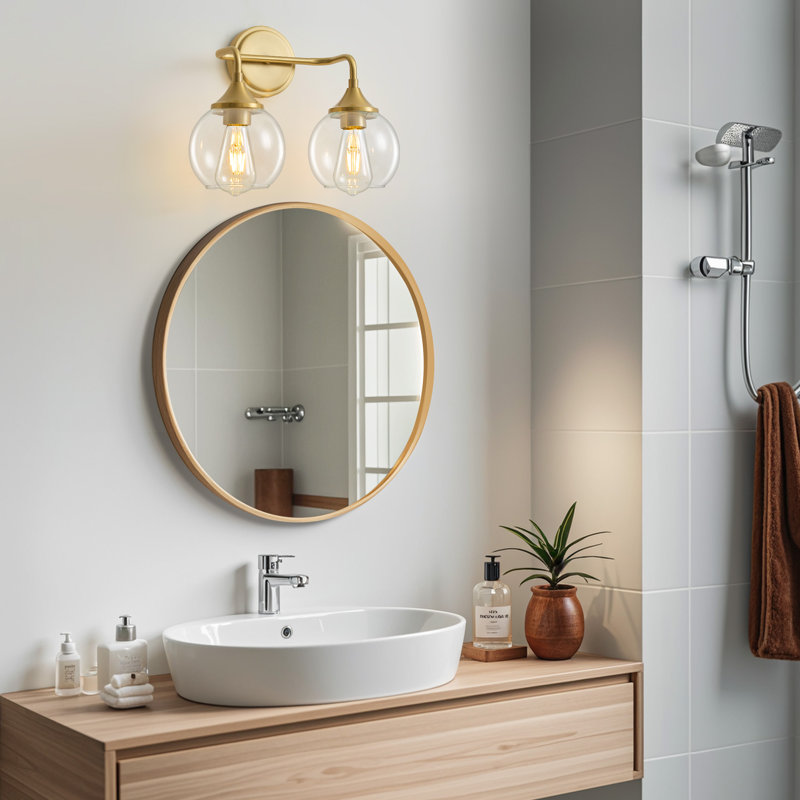 Scheider Dimmable Bathroom Vanity Light, Gold, 2