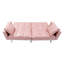 Causeuse en cuir de polyuréthane de 76,4 po rose