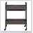 Jerrick Walnut Finish Serving Cart with 2 Tier Shelves and Metal Frame, Perfect for Modern Kitchens and Entertaining Spaces