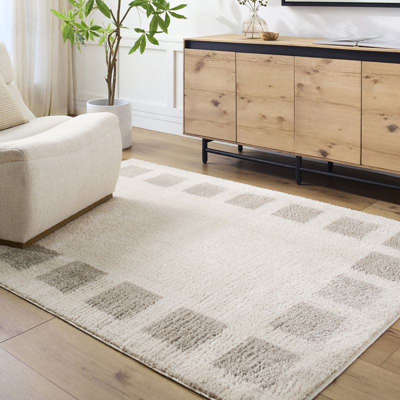 Machine Washable Shaggy Boho Medium Grey Area Rug, Rectangle 140 x 200cm