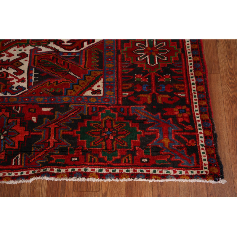 Tapis rouge rétro traditionnel 8 x 11