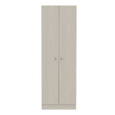 Grande armoire rectangulaire à 2 portes avec rangement wengé