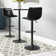 Halima Swivel Upholstered Adjustable Height Counter Stool with Metal Frame