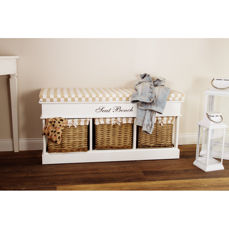 Polyester Upholstered Storage Bench