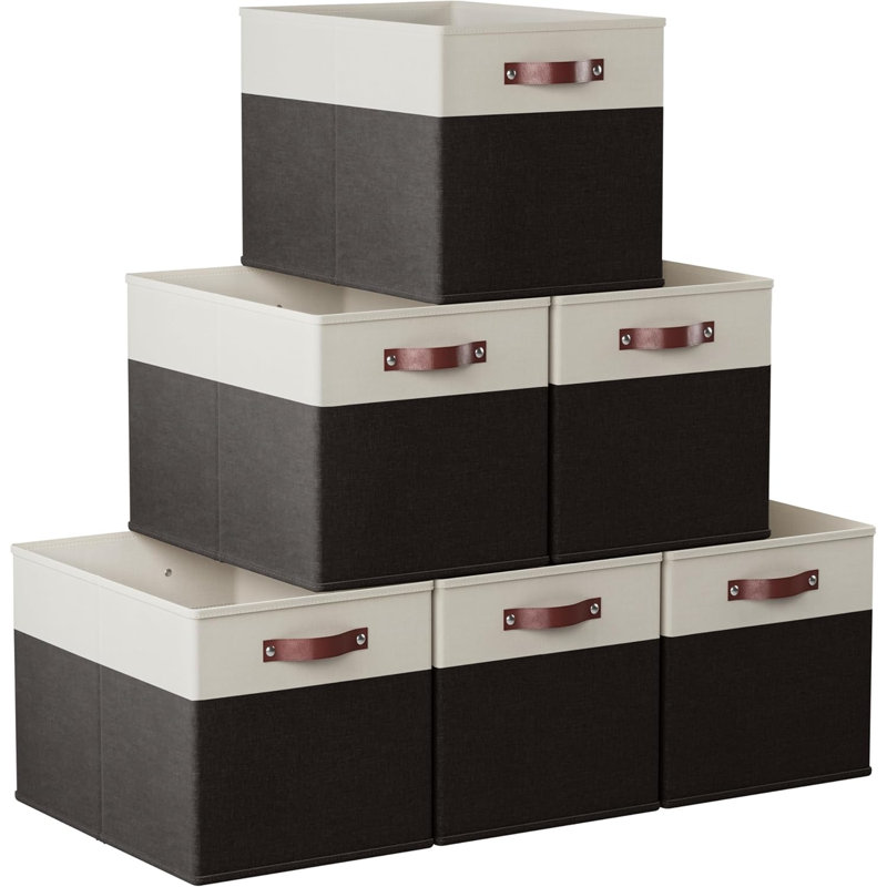 13 x 15 x 13 bacs de rangement Kallax, bacs de rangement pliables en tissu