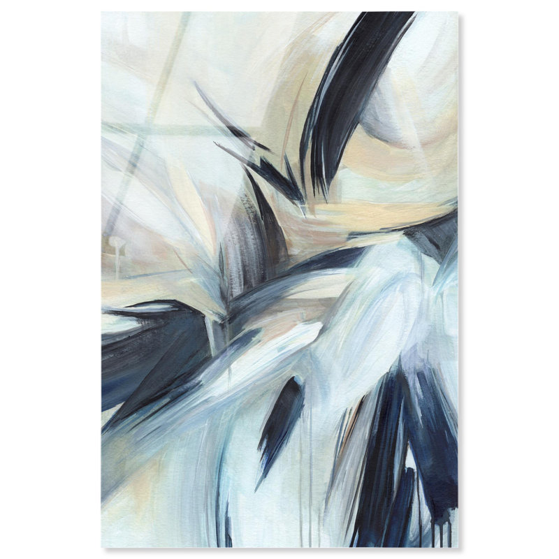 «Layered Shadows» acrylique, art abstrait vert par Art Remedy, prêt à être accroché, H 15 po x l 10 po