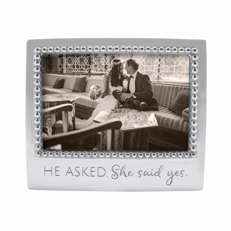 Expressions Silver Metal Beaded Picture Frame