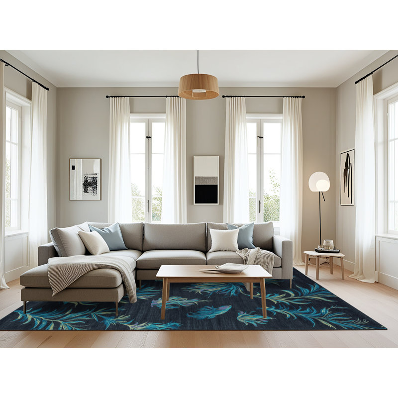 Tapis gris lavable à la machine, Rectangle 8 pi x 10 pi