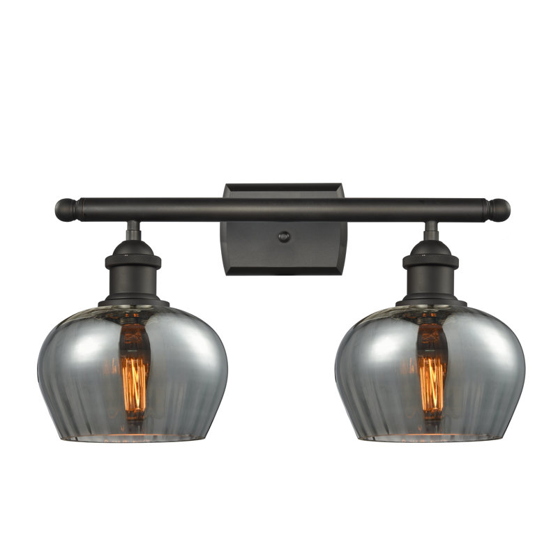 Patrina 2 - Light Dimmable Vanity Light, 6 Watt Vinage LED Bulb, Oil Rubbed Bronze, Clear