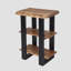 Table de bout à 3 niveaux avec rangement en bois massif Beames Live Edge-124438194